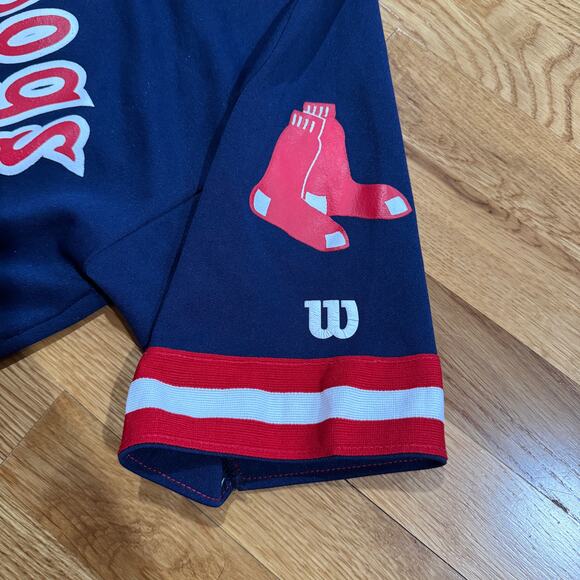 Vintage Portland Sea Dogs Jersey Red Sox Baseball Mens S Wilson Navy Red - Picture 4 of 8
